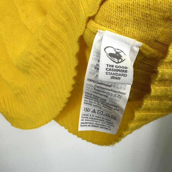 J.Crew Sweater Long sleeve 100% Cashmere Yellow Size XXL - Picture 3 of 5